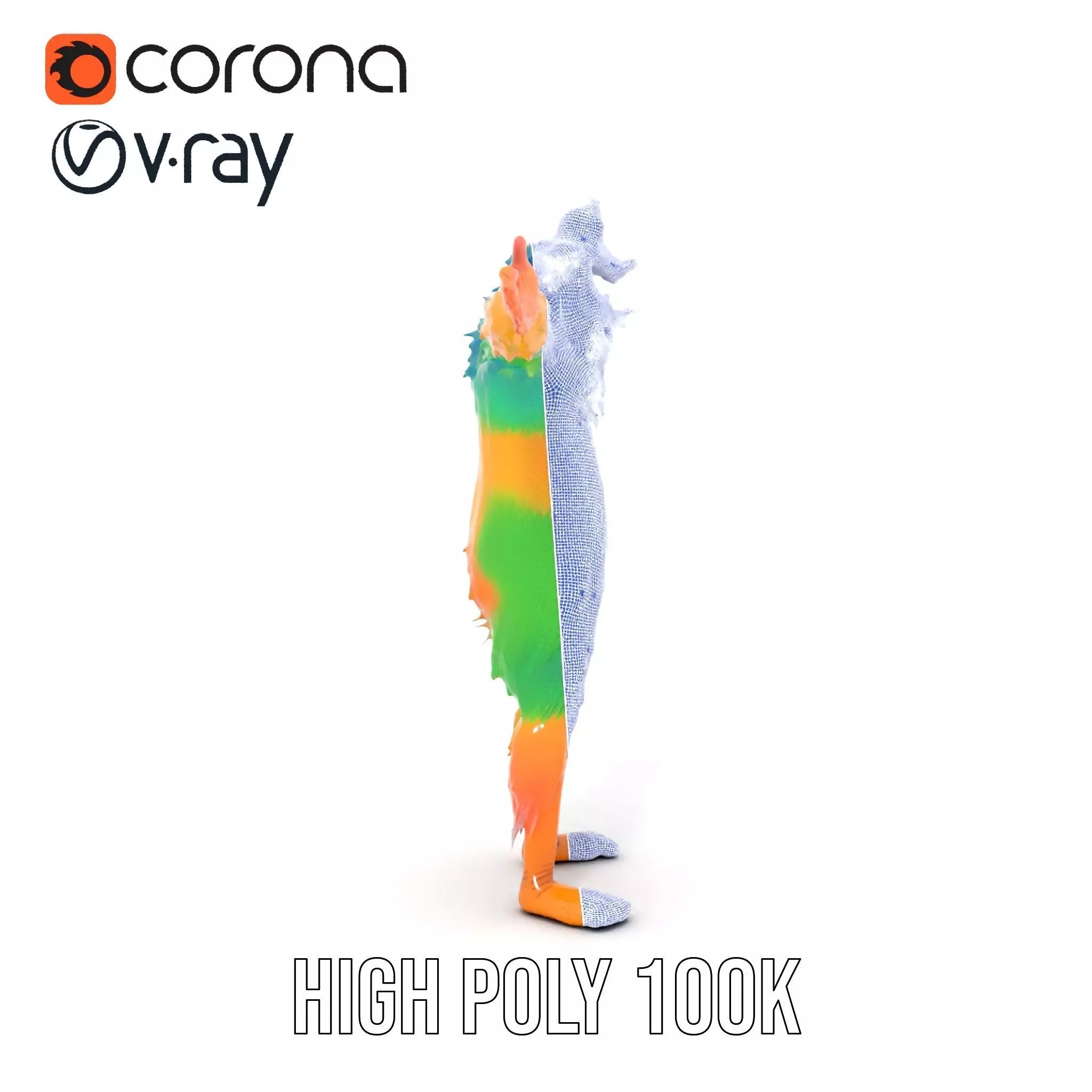 Colorful Furry Character Model Pack Low-poly 3D model_21