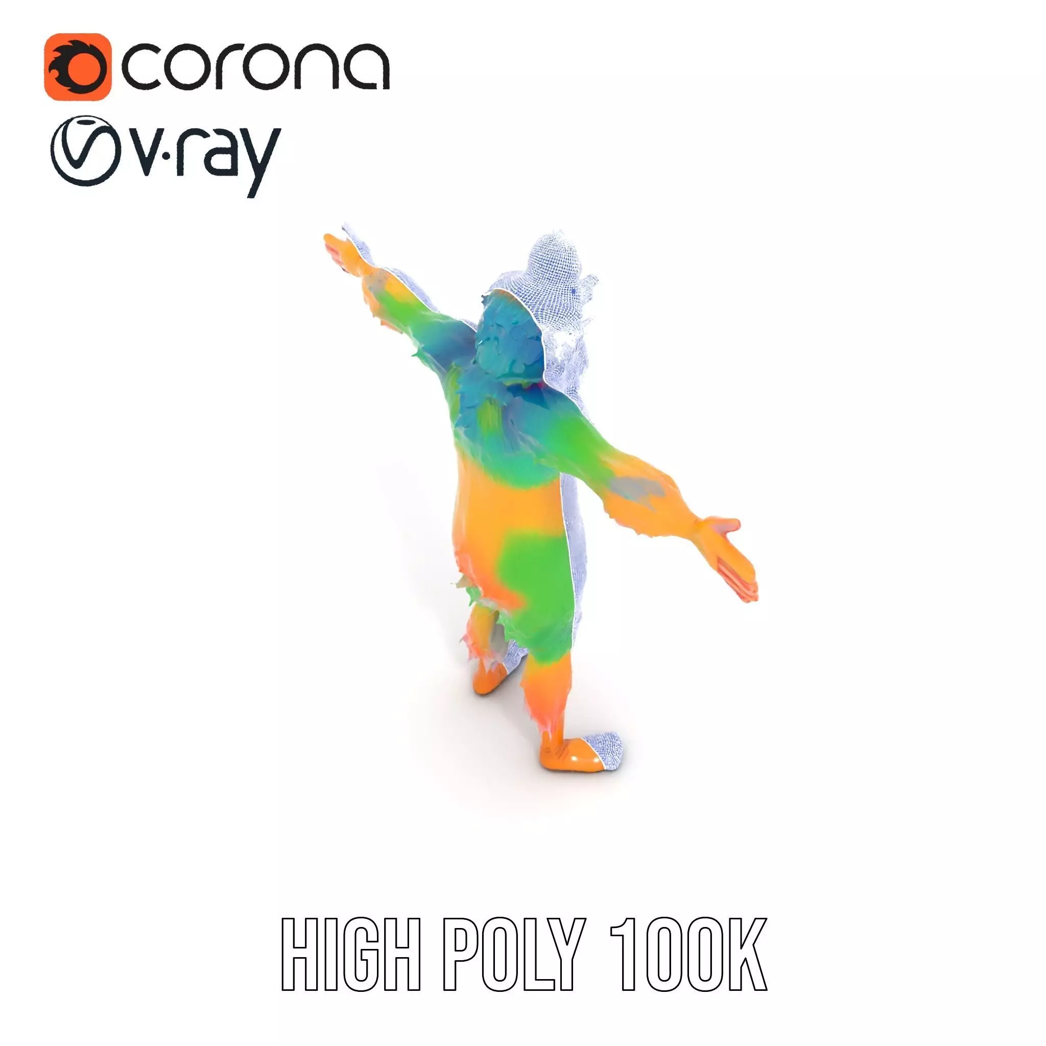 Colorful Furry Character Model Pack Low-poly 3D model_33