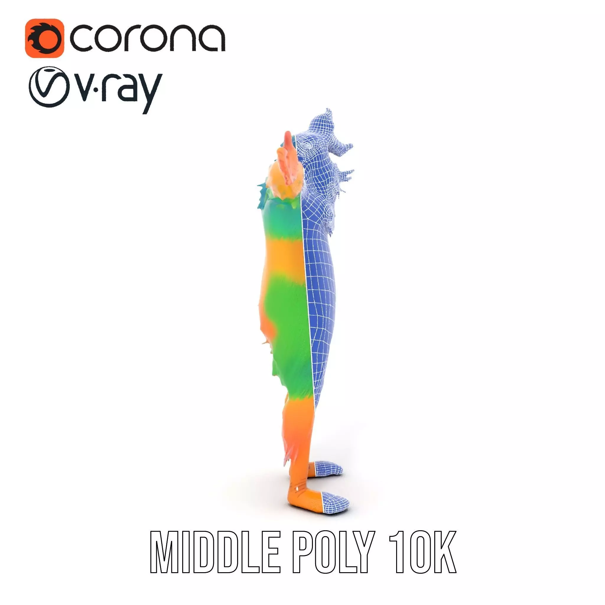 Colorful Furry Character Model Pack Low-poly 3D model_25