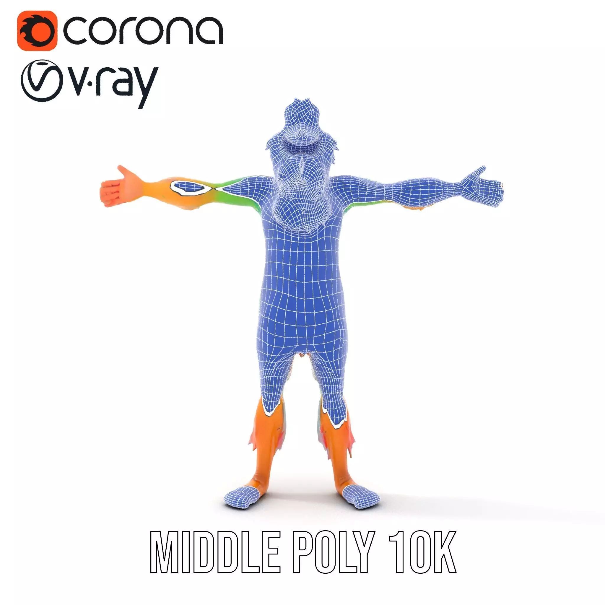 Colorful Furry Character Model Pack Low-poly 3D model_31