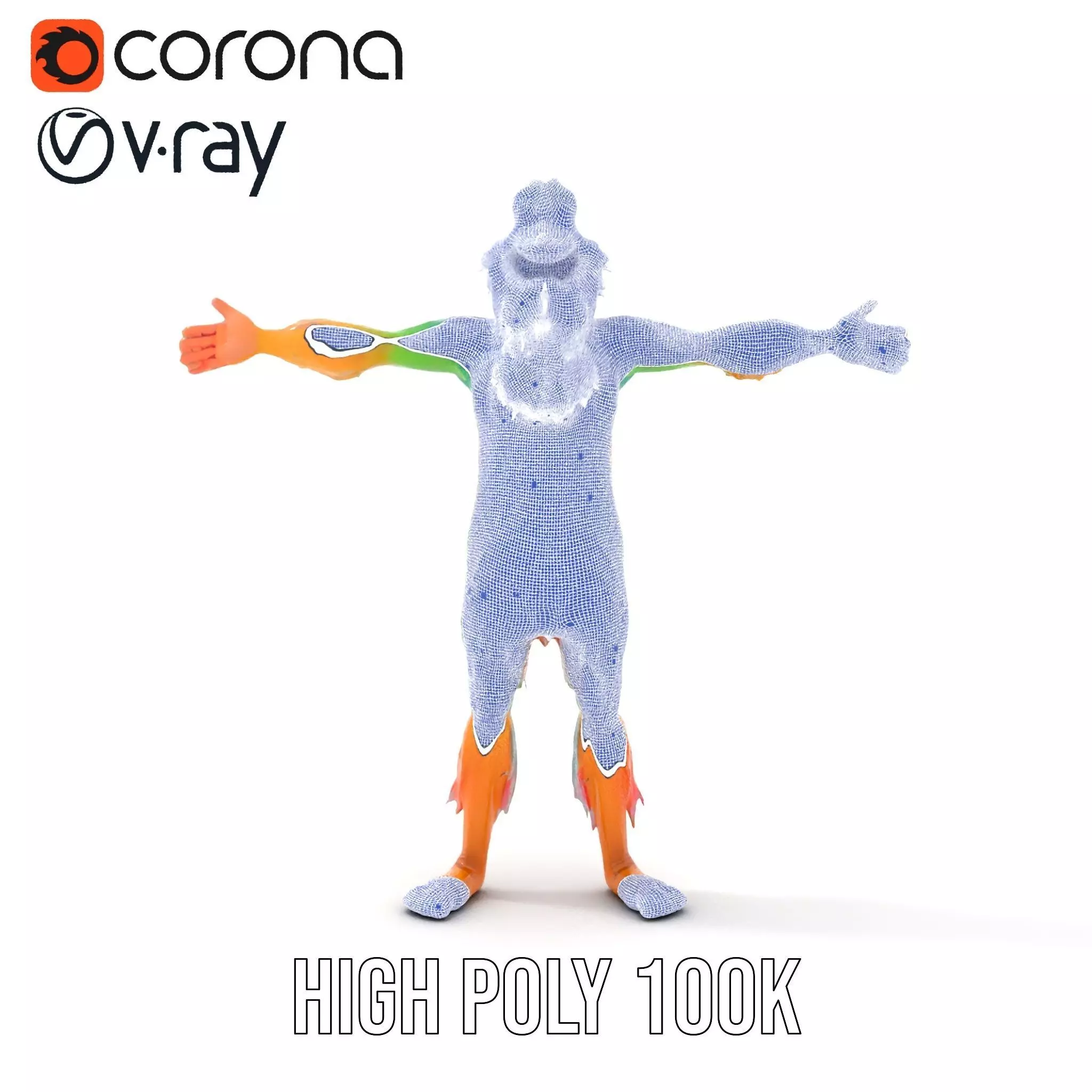 Colorful Furry Character Model Pack Low-poly 3D model_30