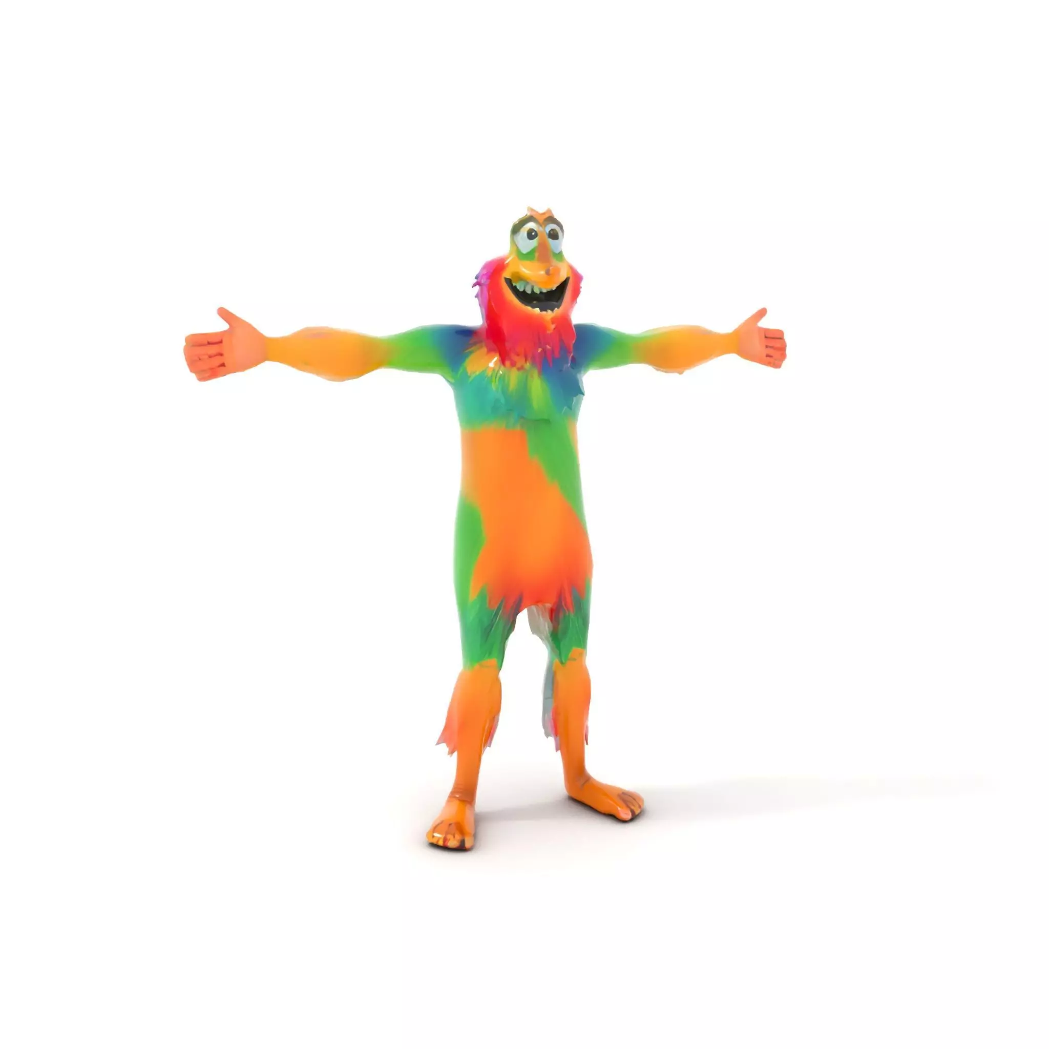 Colorful Furry Character Model Pack Low-poly 3D model_7