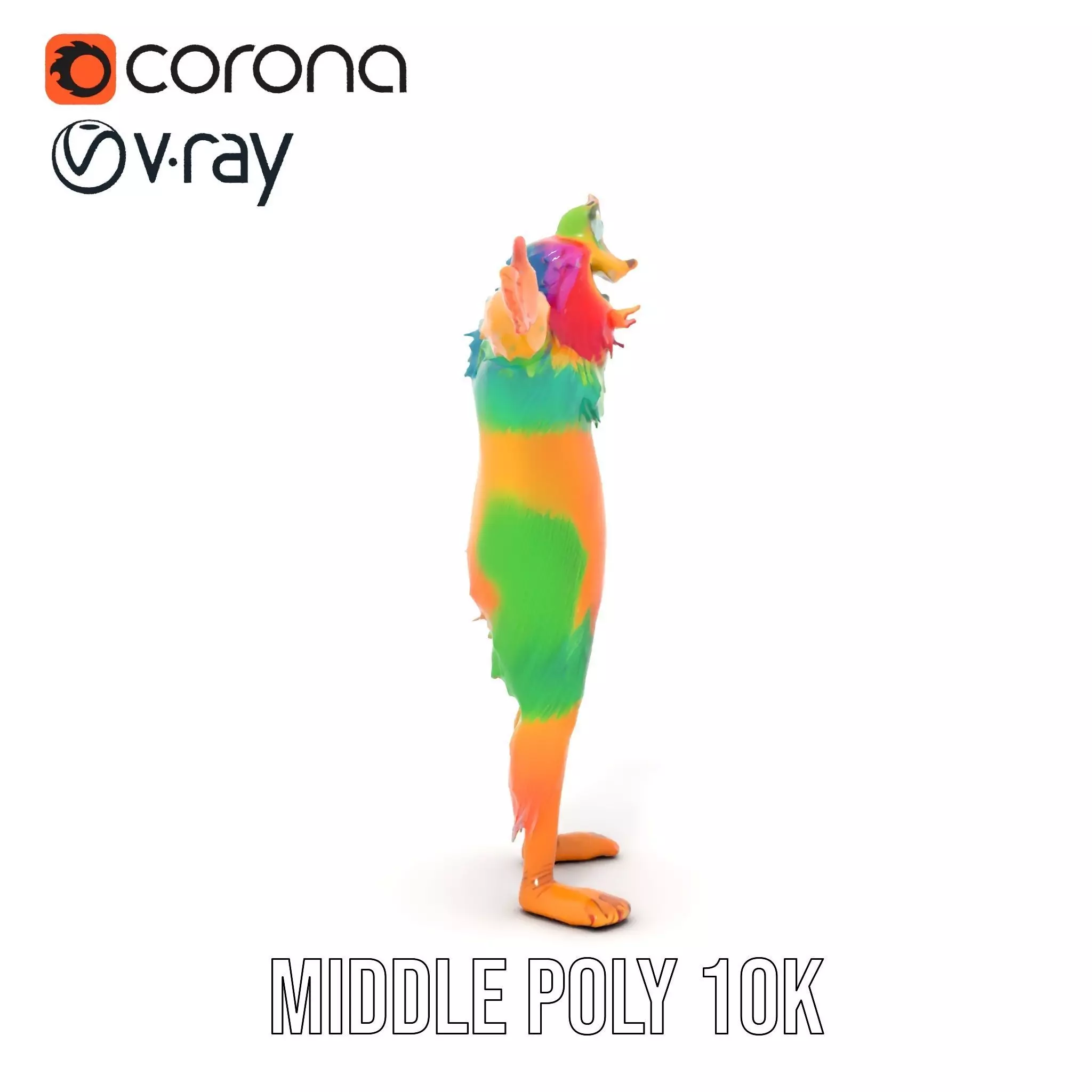 Colorful Furry Character Model Pack Low-poly 3D model_19