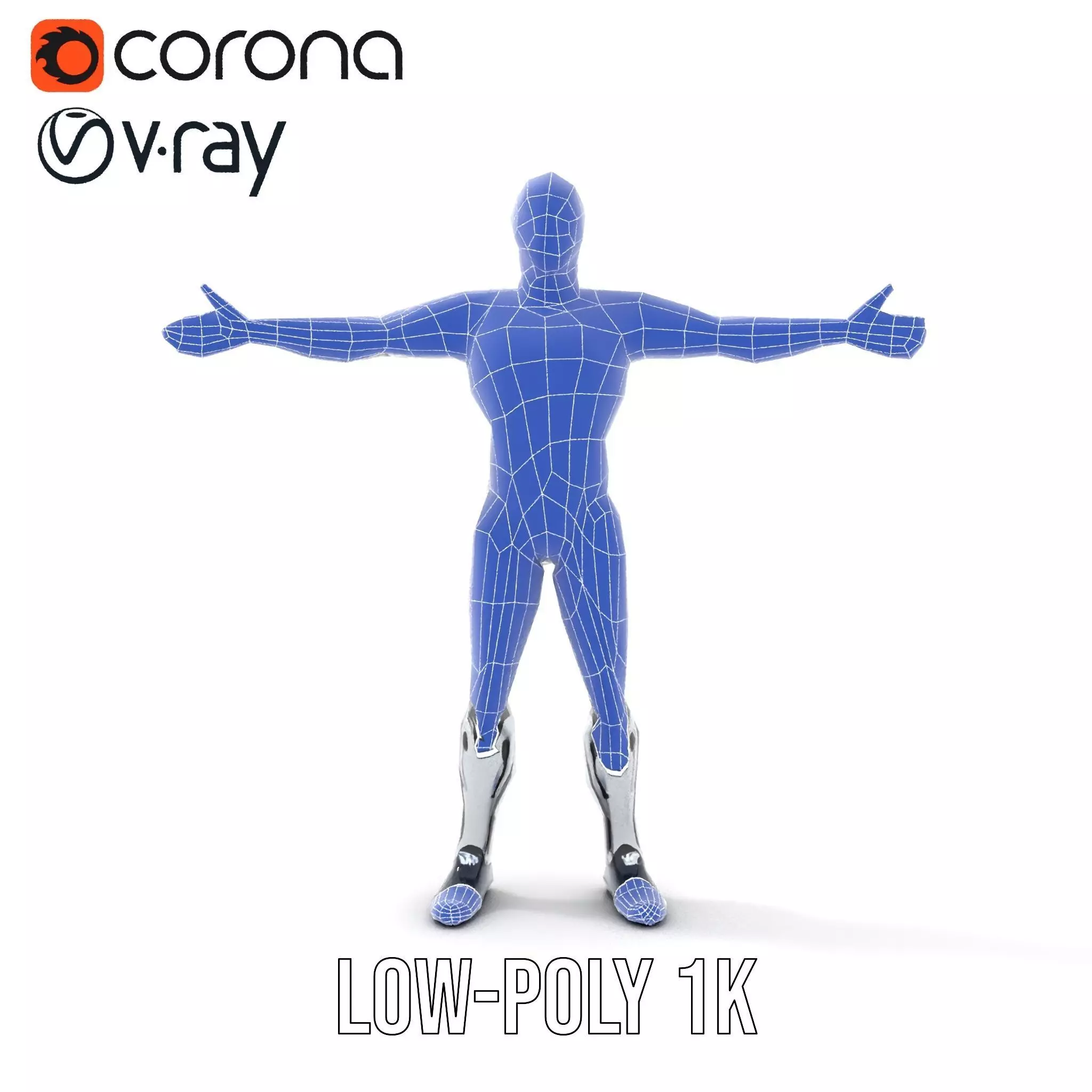 Futuristic Robot Model Pack with Adjustable Levels of Detail Low-poly 3D model_26