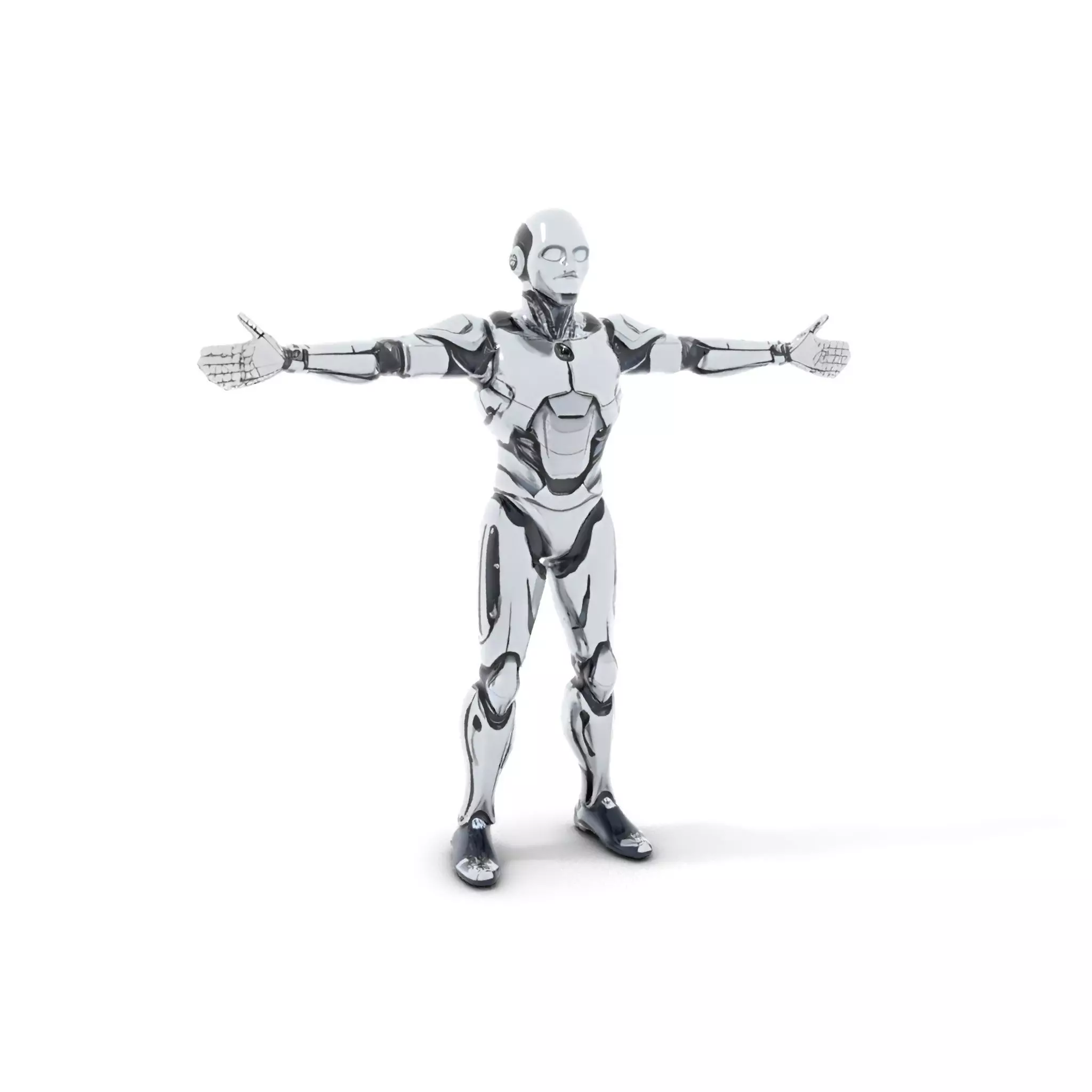 Futuristic Robot Model Pack with Adjustable Levels of Detail Low-poly 3D model_19