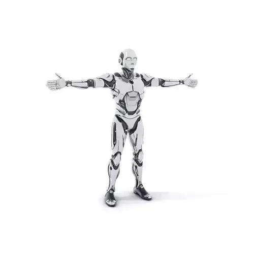 Futuristic Robot Model Pack with Adjustable Levels of Detail Low-poly 3D model