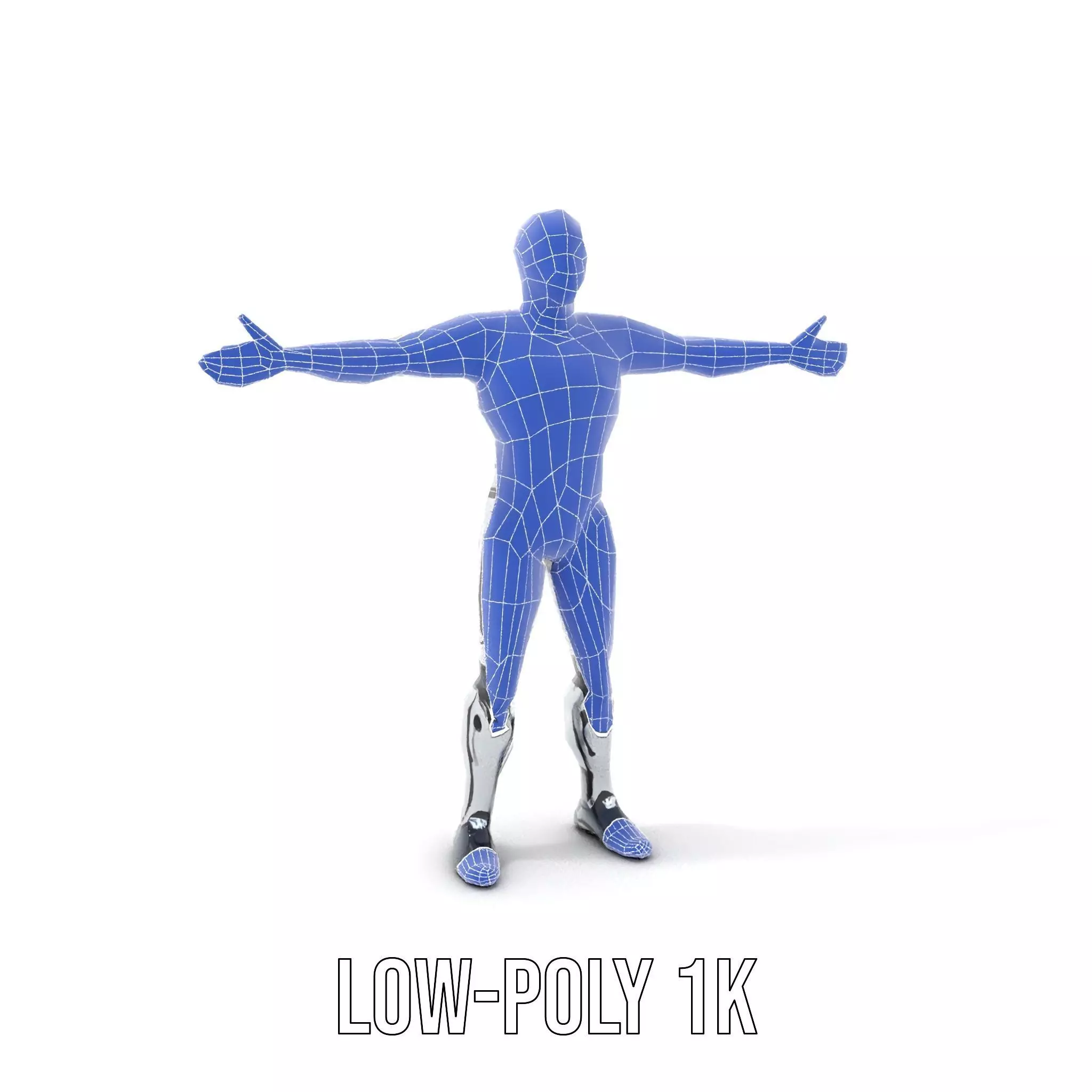 Futuristic Robot Model Pack with Adjustable Levels of Detail Low-poly 3D model_23