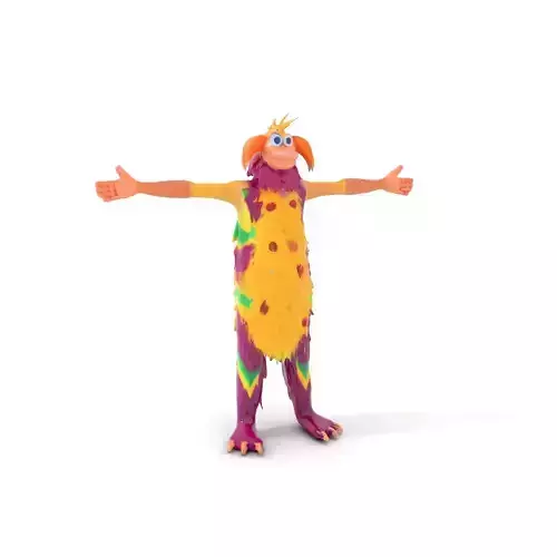 Colorful Furry Monster Character model pack Low-poly 3D model Colorful Furry Monster Character model pack Low-poly 3D model