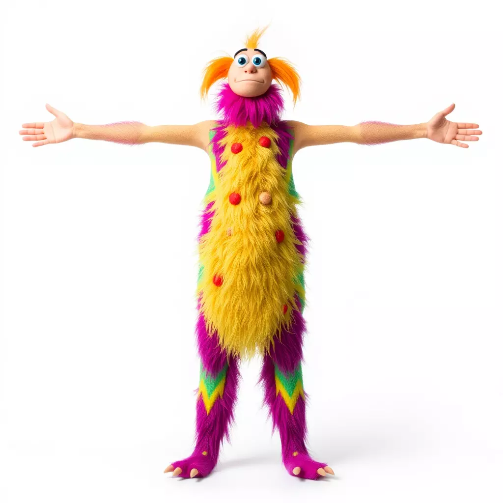 Colorful Furry Monster Character model pack Low-poly 3D model_3