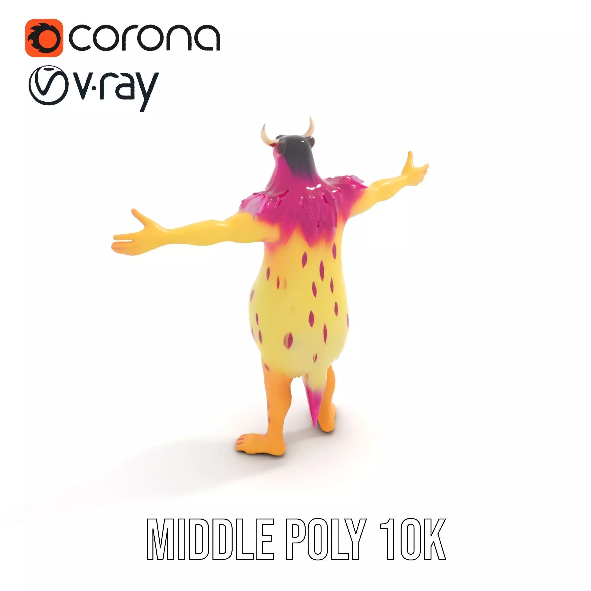 Colorful Cartoon Monster Model Pack Low-poly 3D model_15