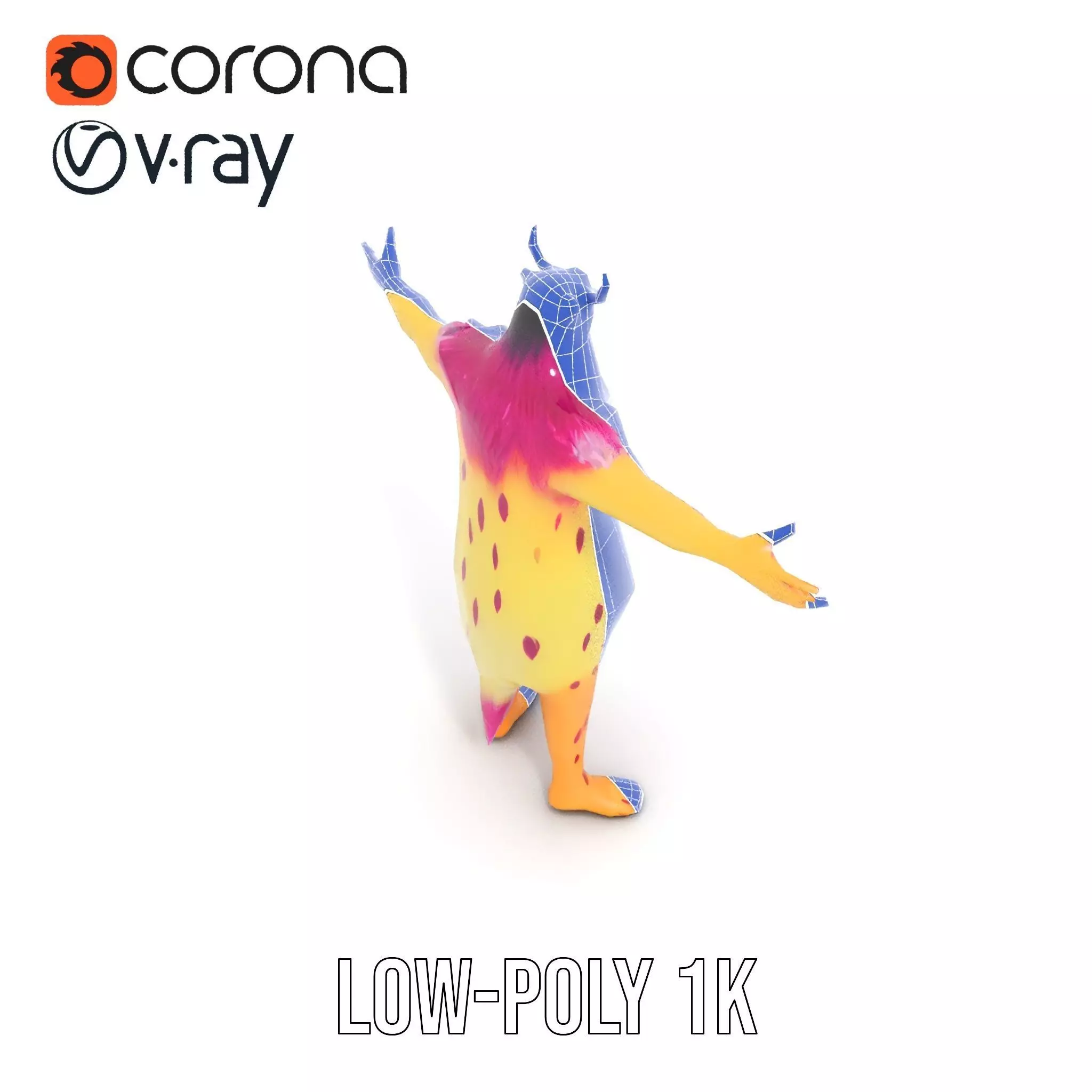 Colorful Cartoon Monster Model Pack Low-poly 3D model_19