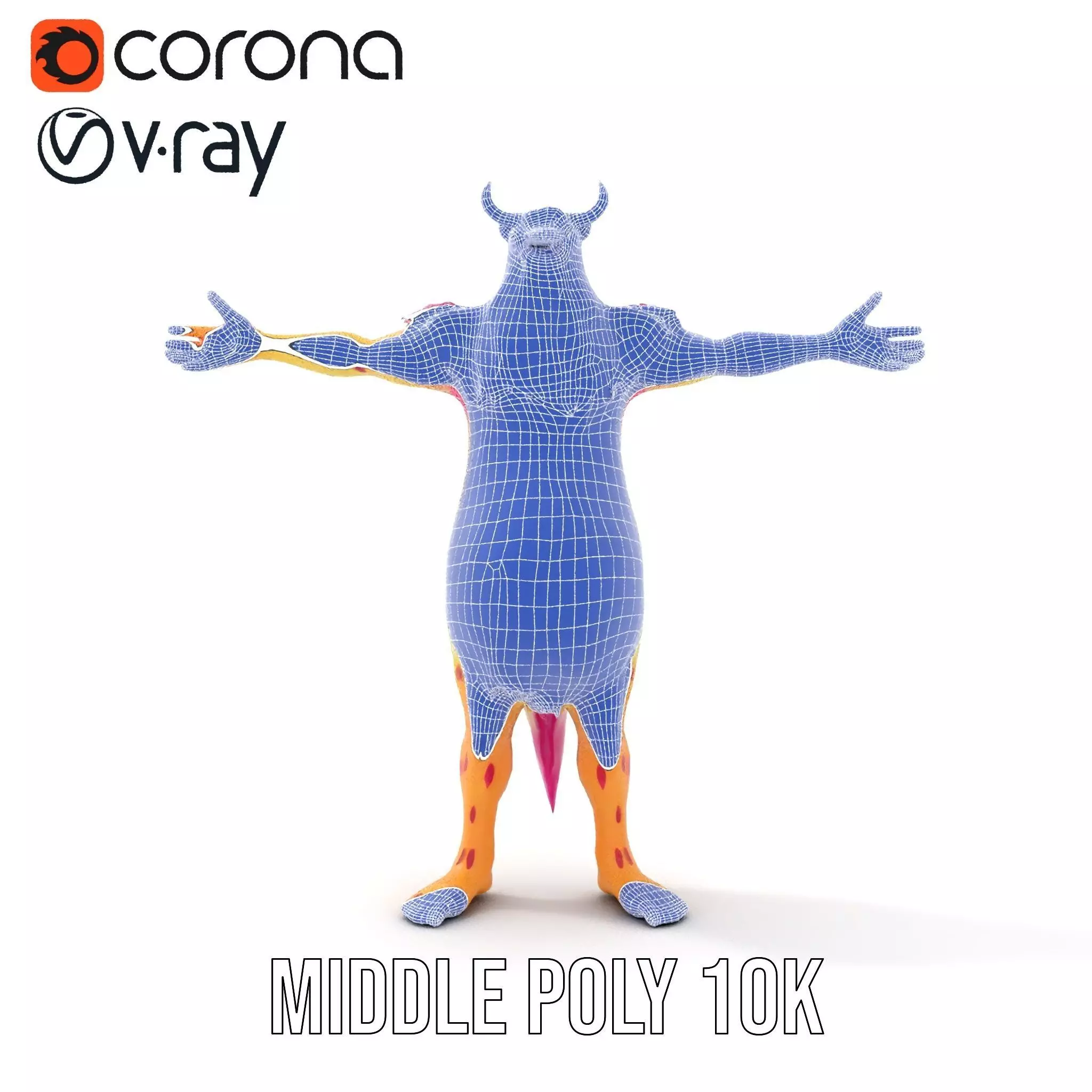 Colorful Cartoon Monster Model Pack Low-poly 3D model_18