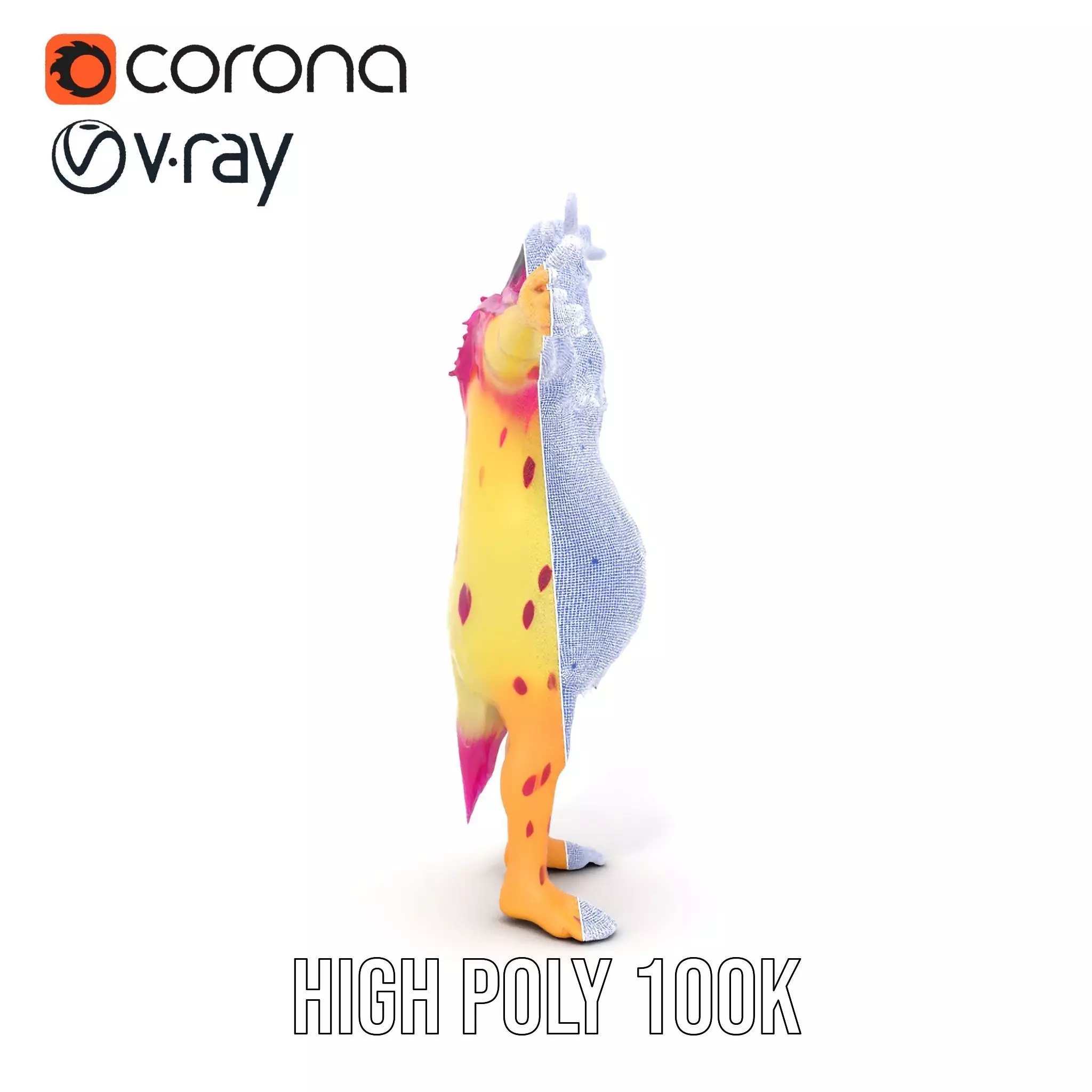 Colorful Cartoon Monster Model Pack Low-poly 3D model_29