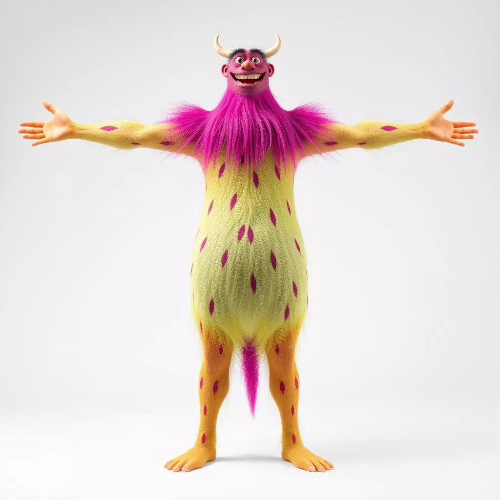 Colorful Cartoon Monster Model Pack Low-poly 3D model_3