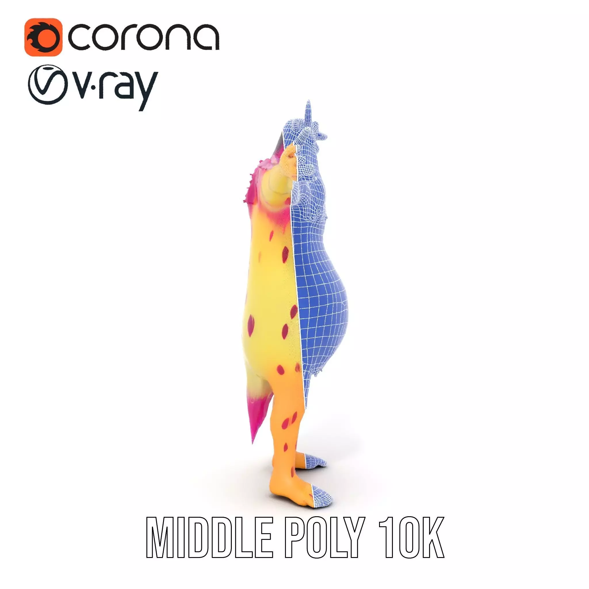 Colorful Cartoon Monster Model Pack Low-poly 3D model_27