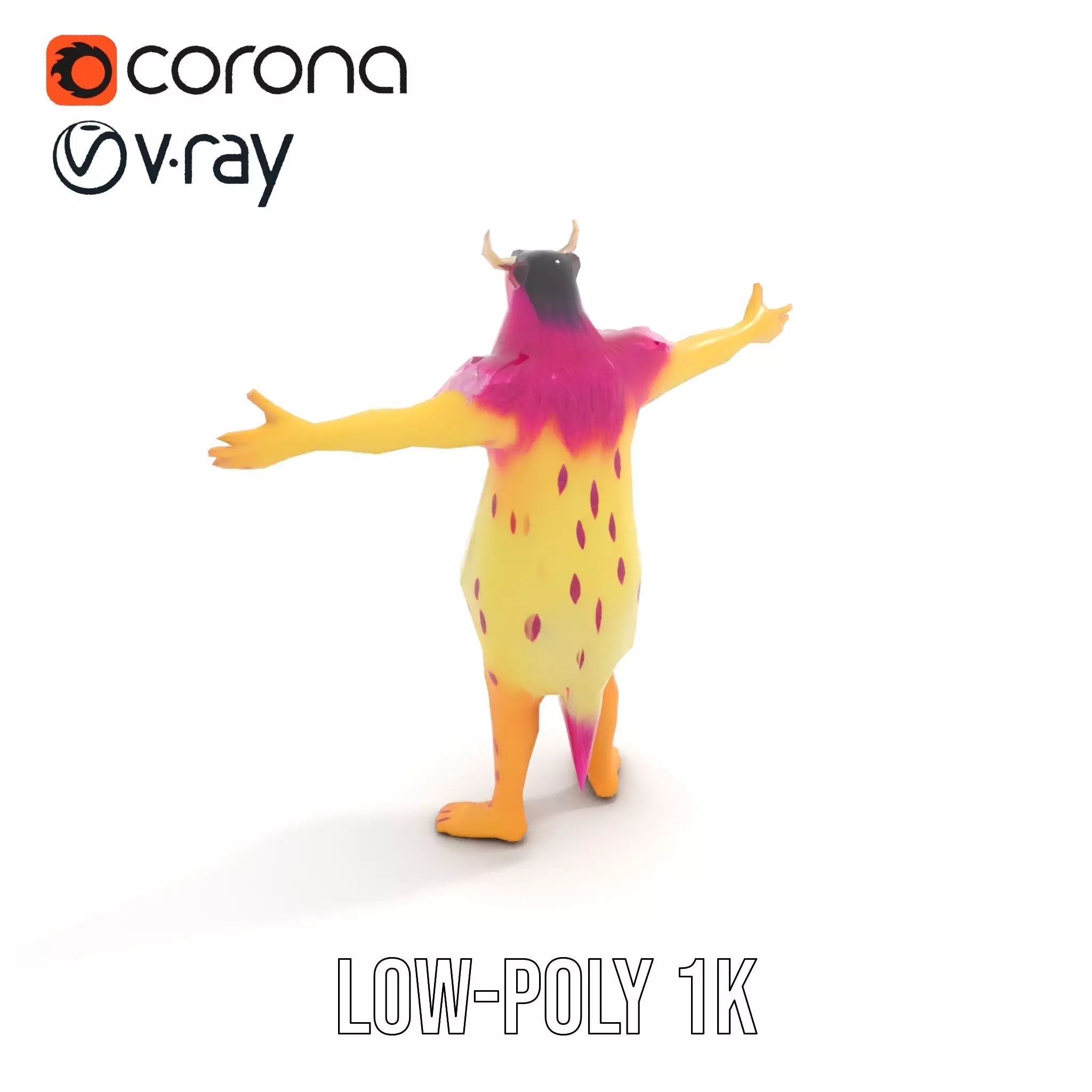 Colorful Cartoon Monster Model Pack Low-poly 3D model_14