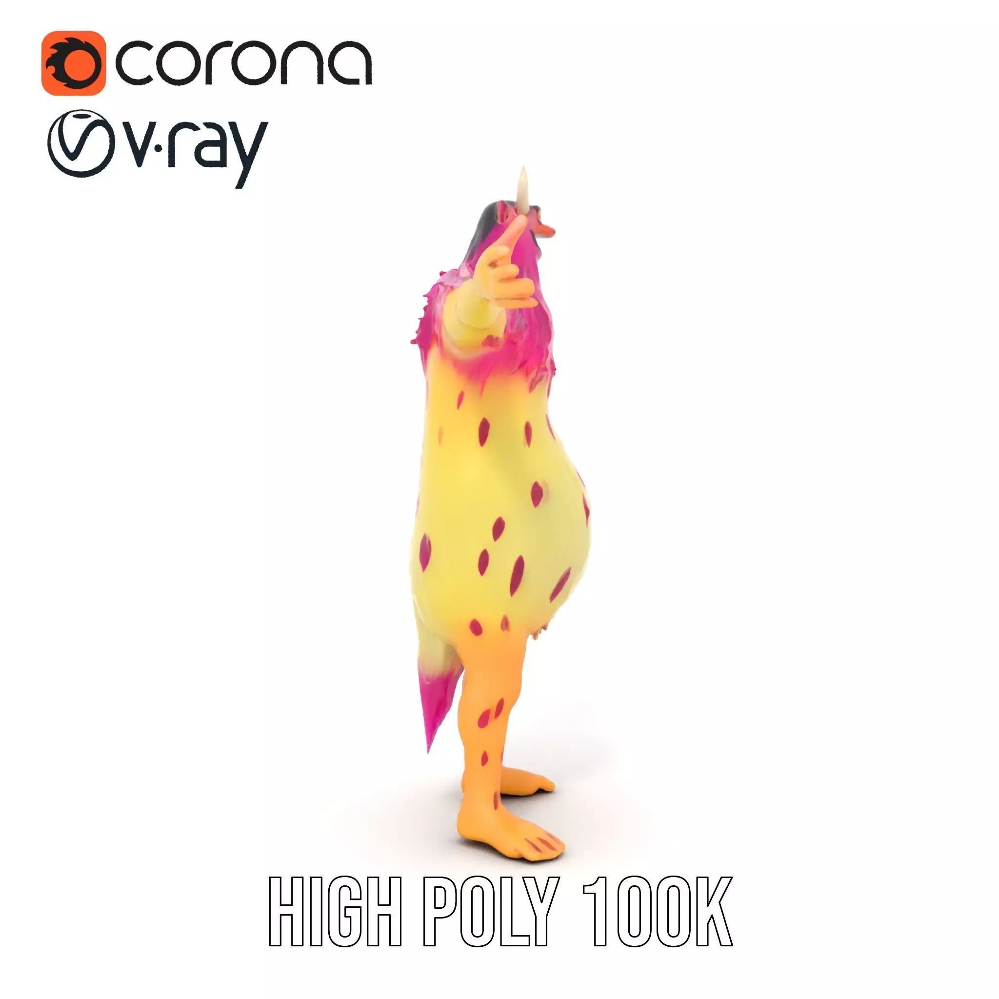 Colorful Cartoon Monster Model Pack Low-poly 3D model_17