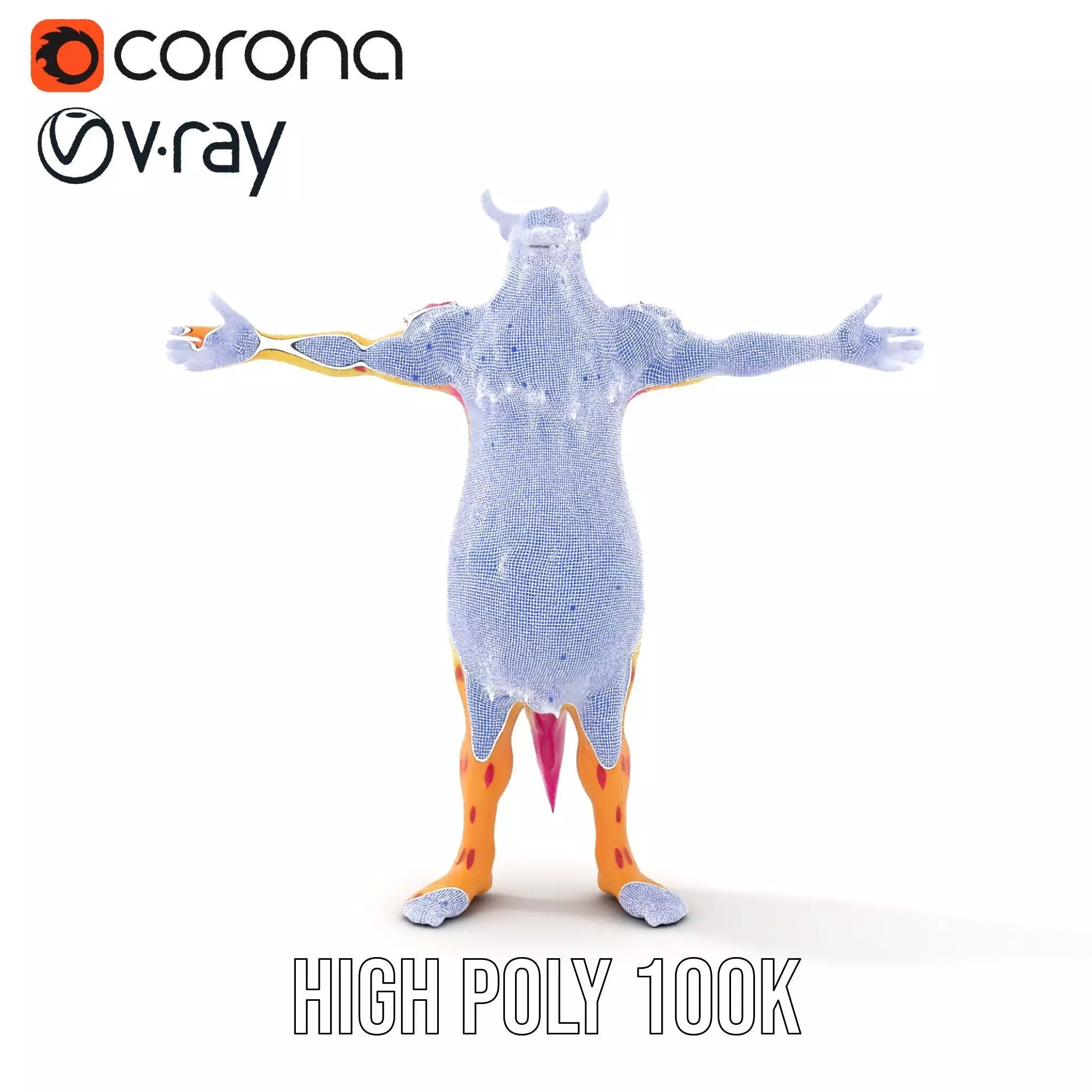 Colorful Cartoon Monster Model Pack Low-poly 3D model_33