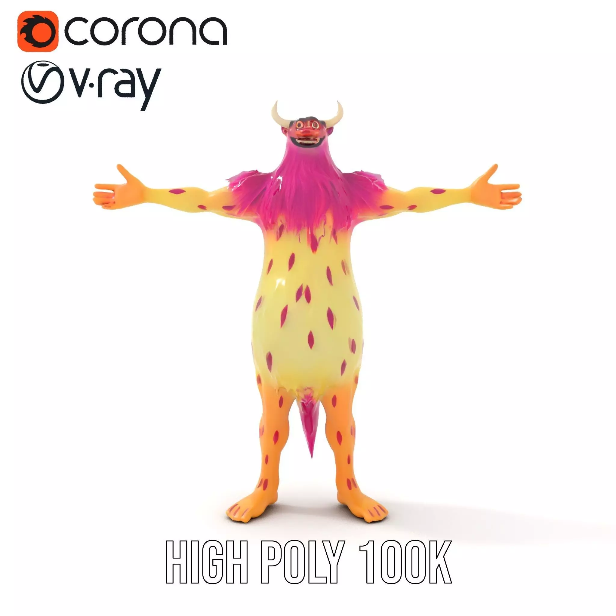 Colorful Cartoon Monster Model Pack Low-poly 3D model_20