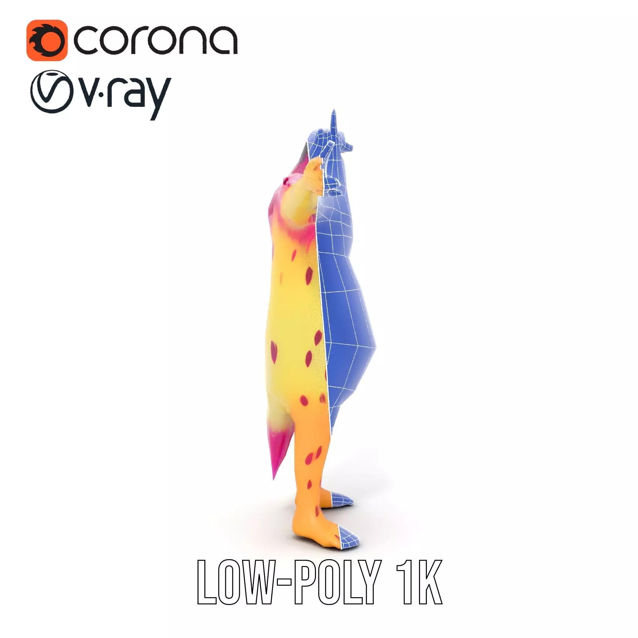 Colorful Cartoon Monster Model Pack Low-poly 3D model_28