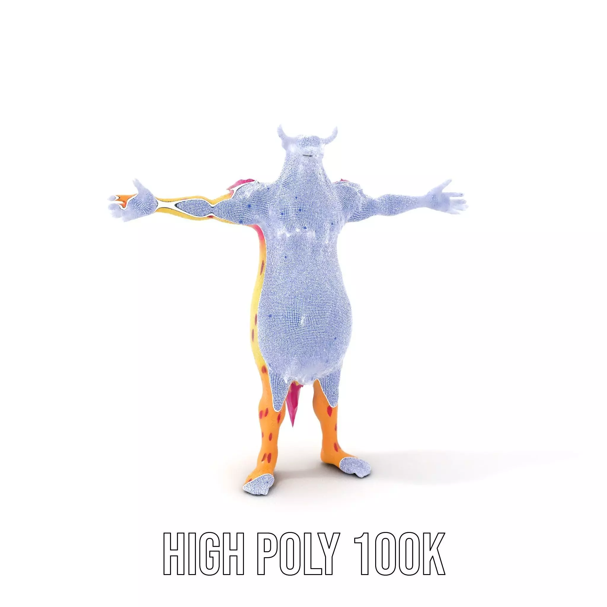 Colorful Cartoon Monster Model Pack Low-poly 3D model_5