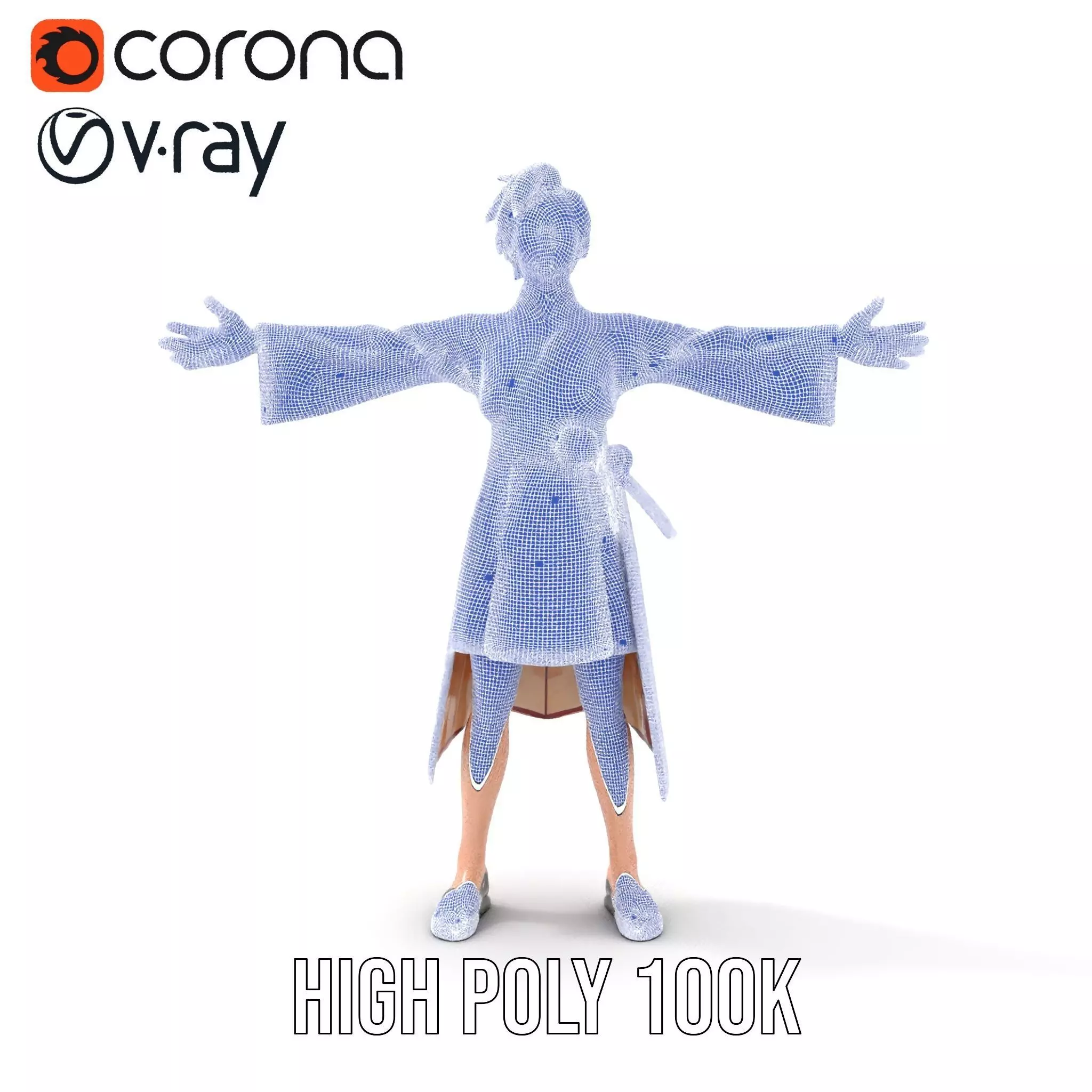 Traditional Attire Character Model Pack Low-poly 3D model_33