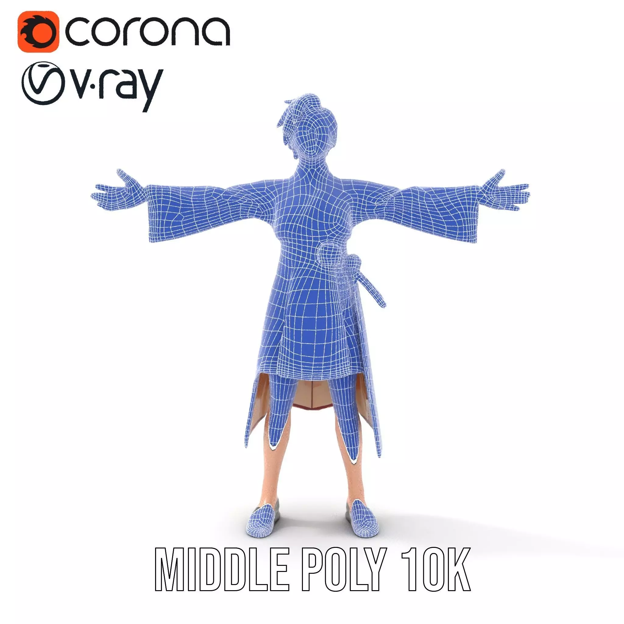 Traditional Attire Character Model Pack Low-poly 3D model_22