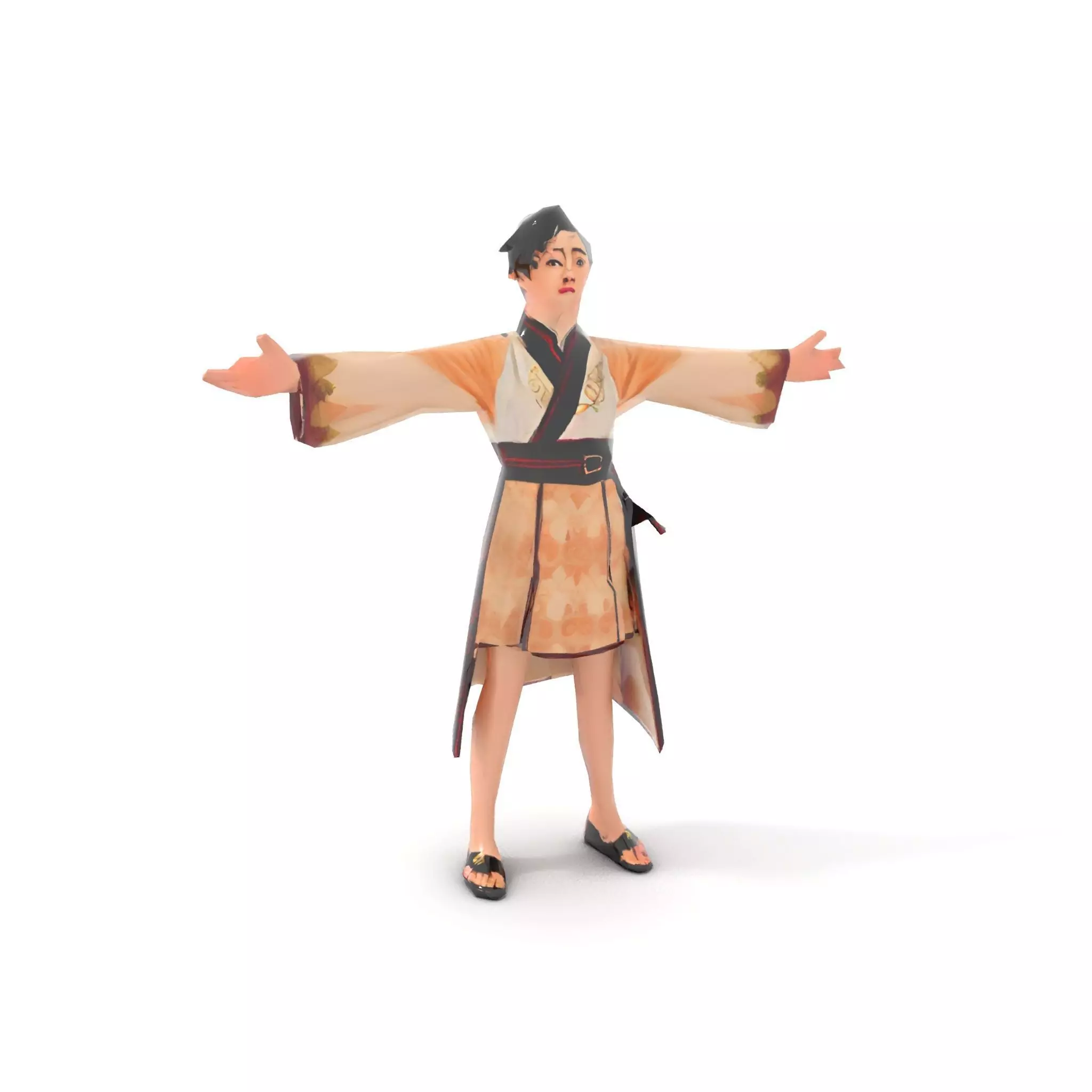 Traditional Attire Character Model Pack Low-poly 3D model_12