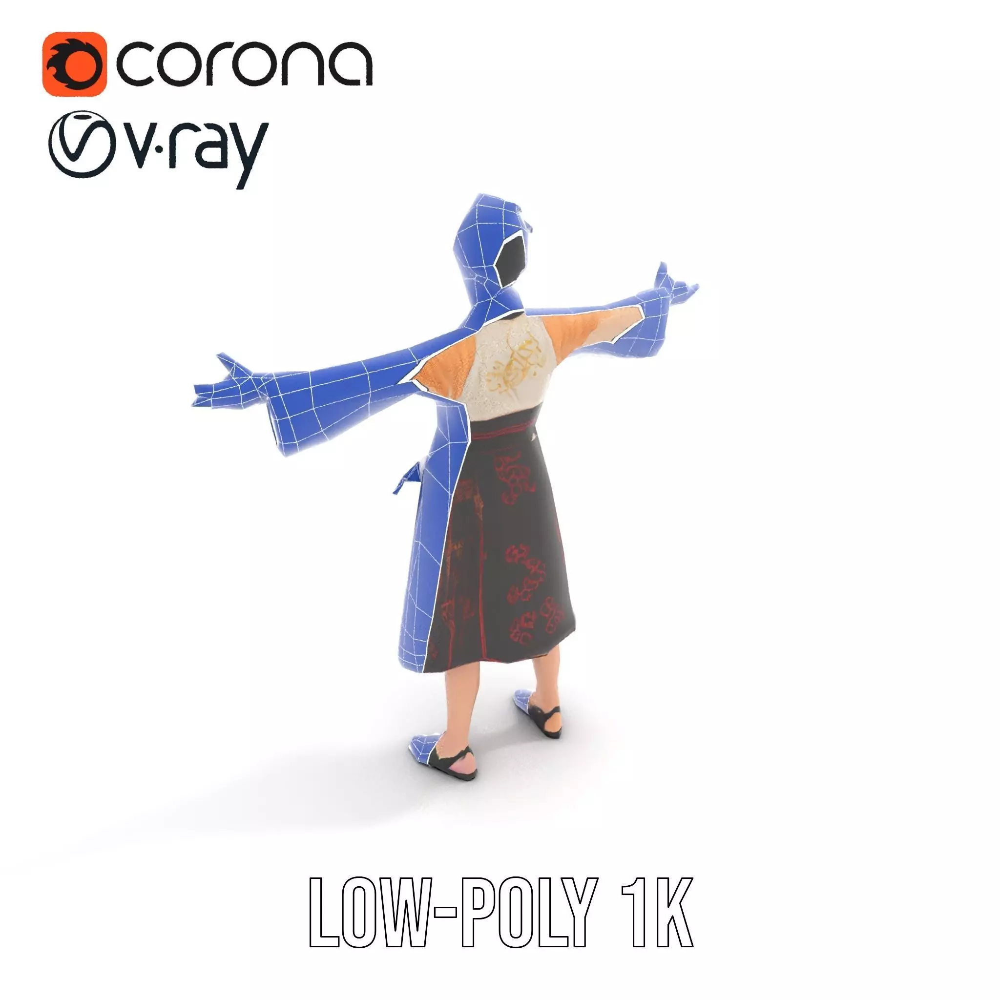 Traditional Attire Character Model Pack Low-poly 3D model_20