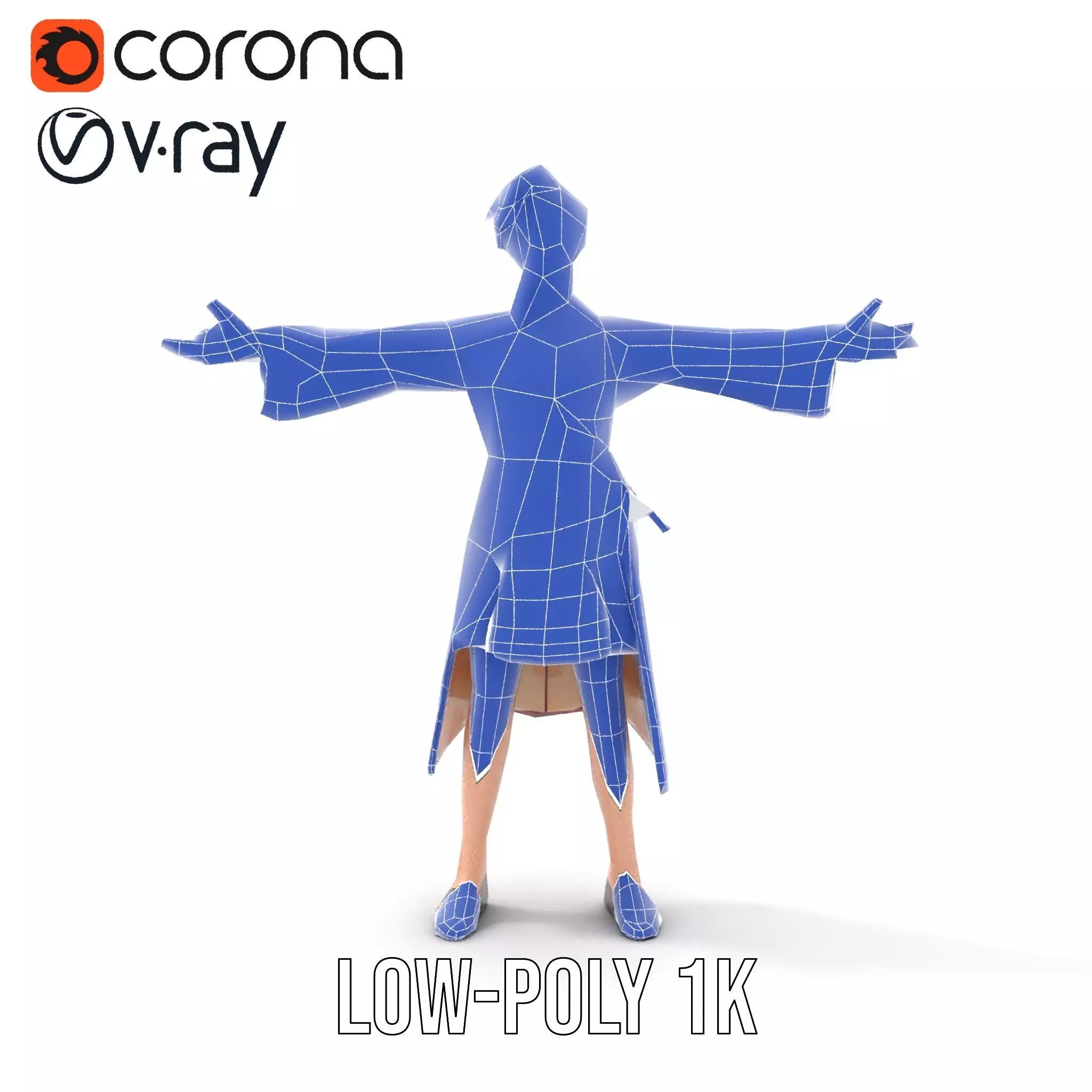 Traditional Attire Character Model Pack Low-poly 3D model_29