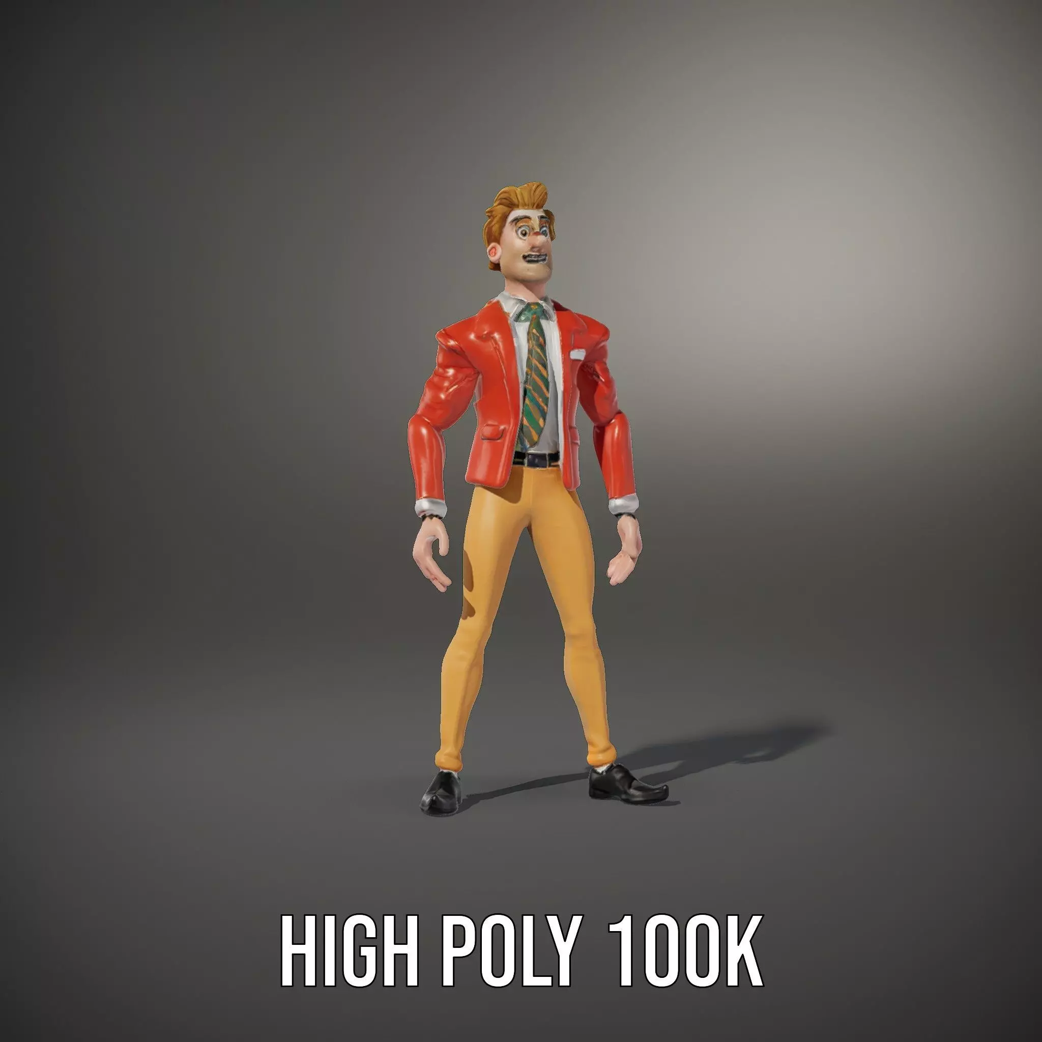 Animated Character in Orange Suit Model Pack Low-poly 3D model_26