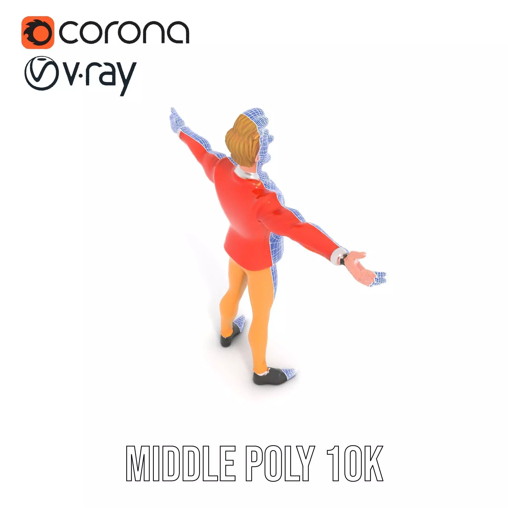 Animated Character in Orange Suit Model Pack Low-poly 3D model_19