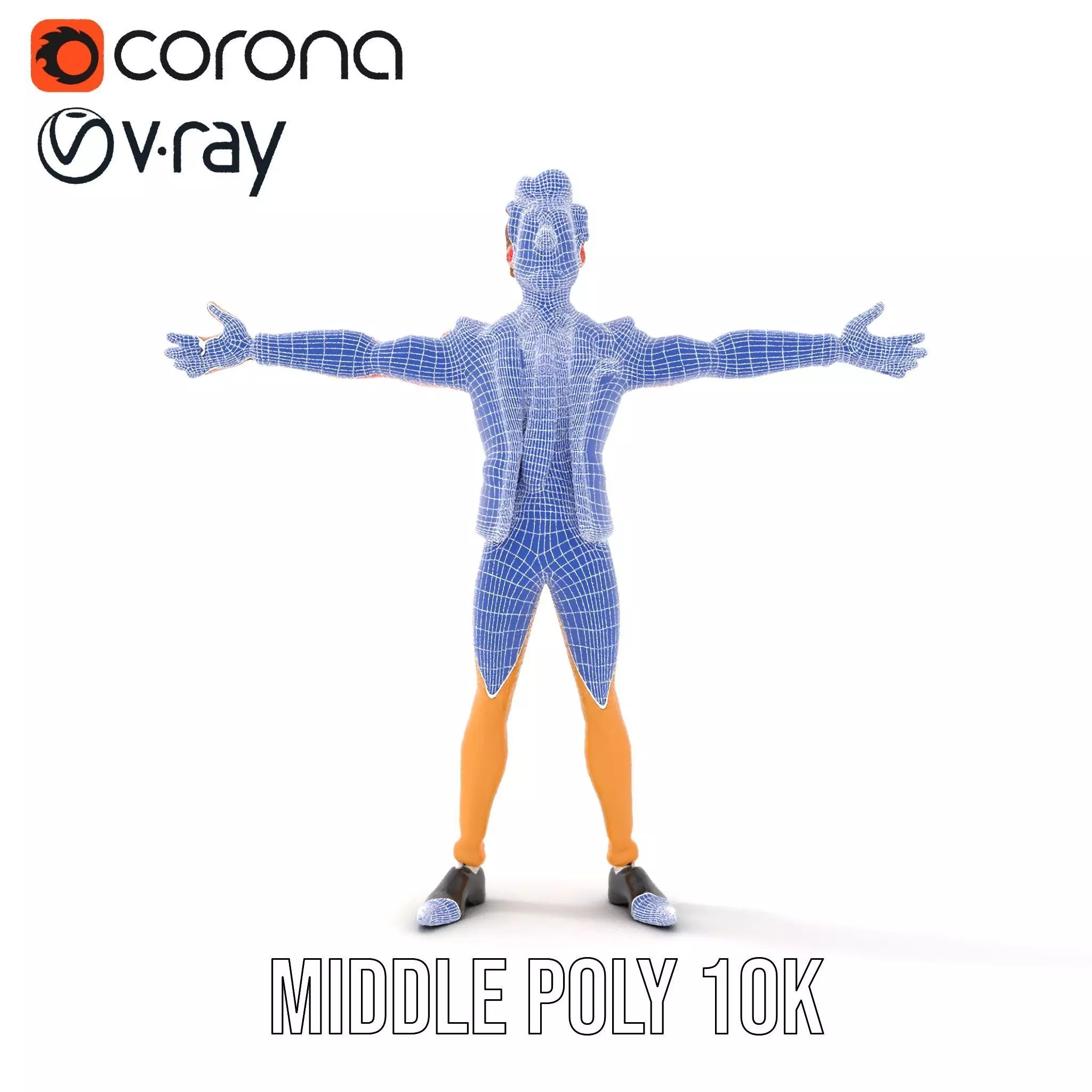 Animated Character in Orange Suit Model Pack Low-poly 3D model_27