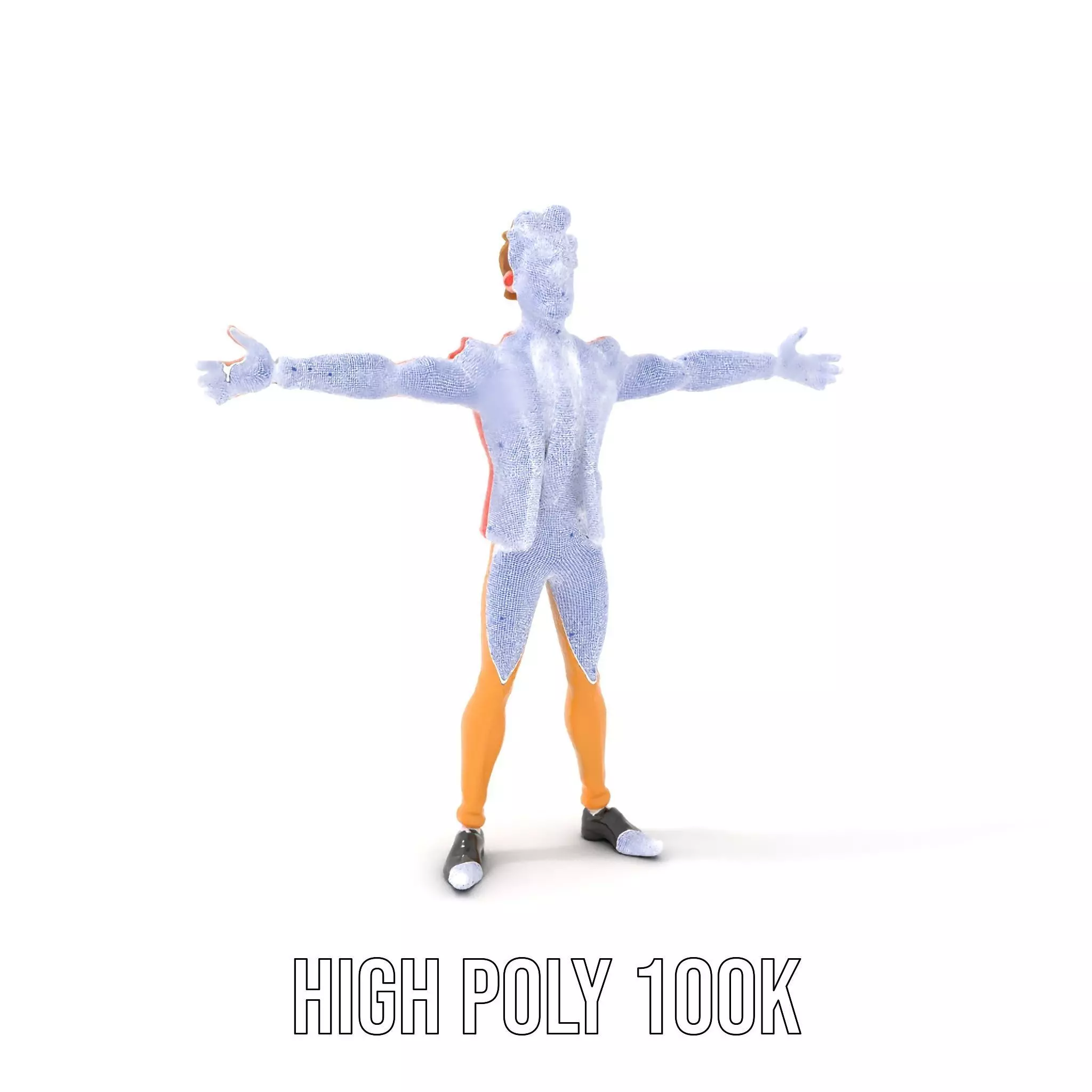 Animated Character in Orange Suit Model Pack Low-poly 3D model_5