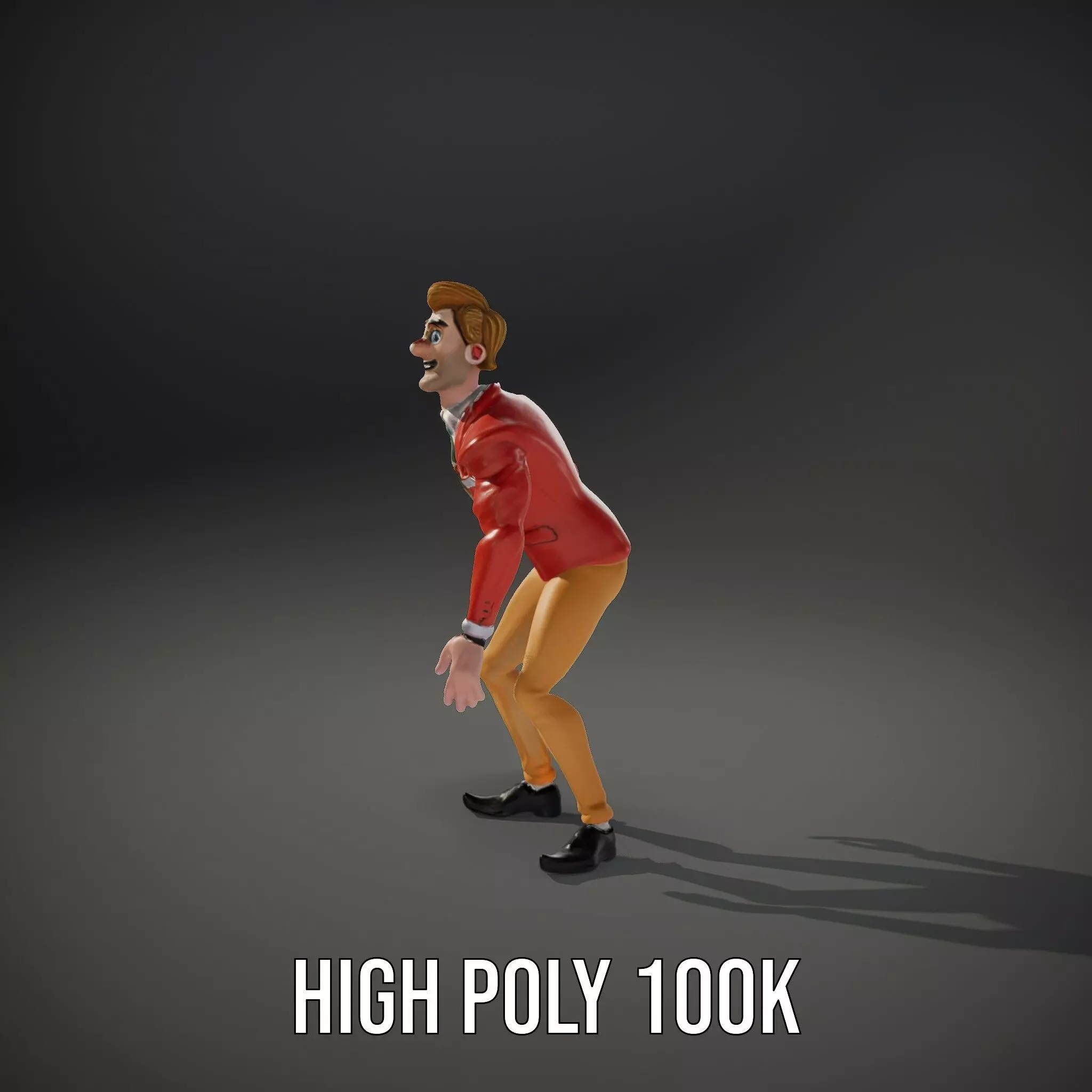 Animated Character in Orange Suit Model Pack Low-poly 3D model_32