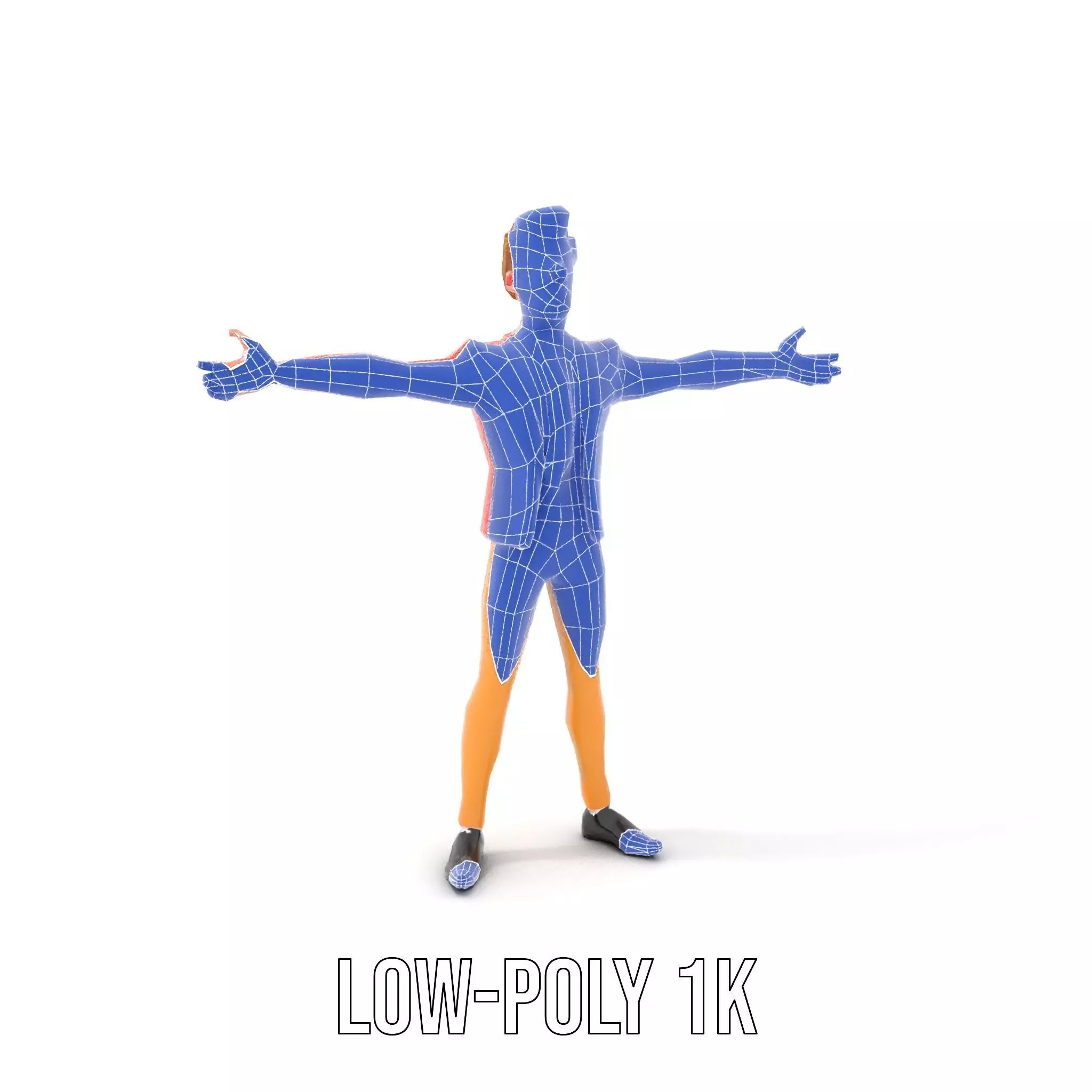 Animated Character in Orange Suit Model Pack Low-poly 3D model_25