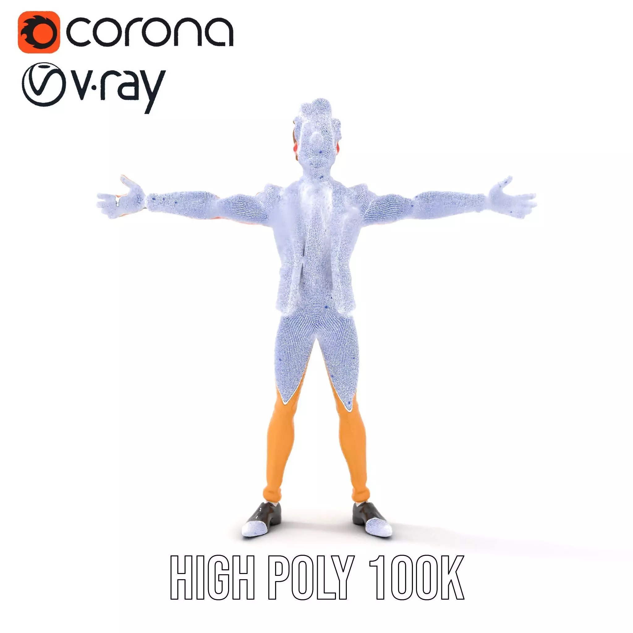 Animated Character in Orange Suit Model Pack Low-poly 3D model_35