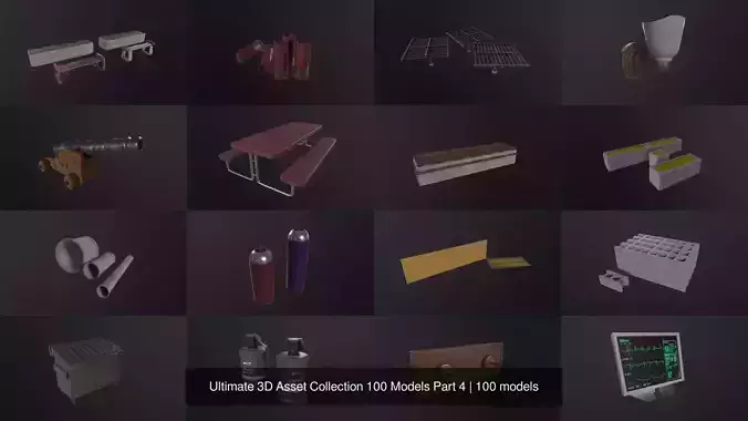 Ultimate 3D Asset Collection 100 Models Part 4 