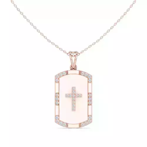 Round Diamond Christian Cross Religious Pendant 3dm STL Video