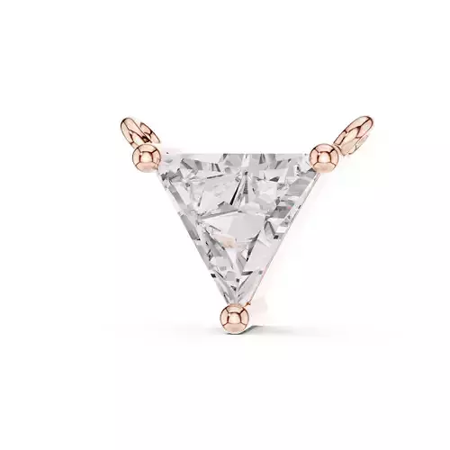 Solitaire Trillion Diamond Pendant Woman Necklace 3dm STL Video