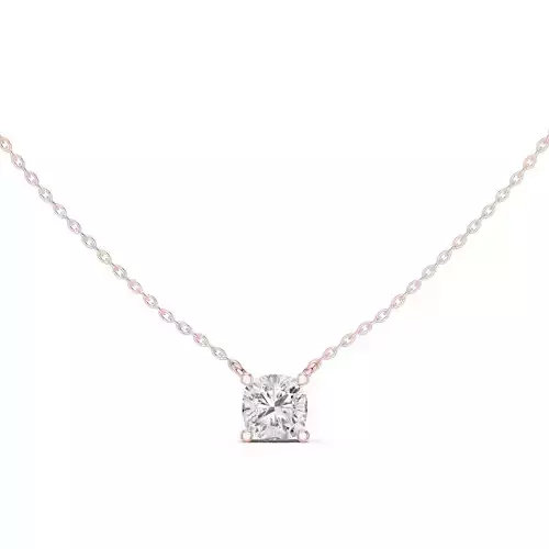 Solitaire Cushion Diamond Pendant Woman Necklace 3dm STL Video 3D print model
