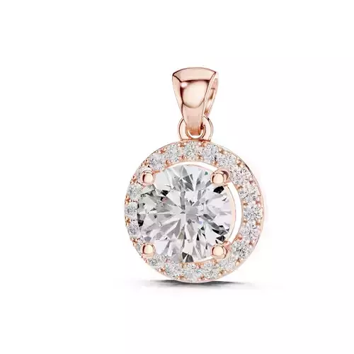 1Ct Round Diamond Pendant Woman Necklace 3dm STL Video 3D print model