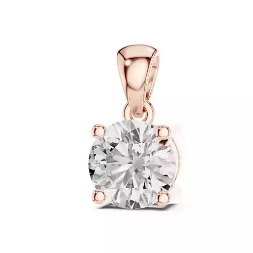 1CT Solitaire Round Diamond Pendant Woman Necklace 3dm STL Video 3D print model