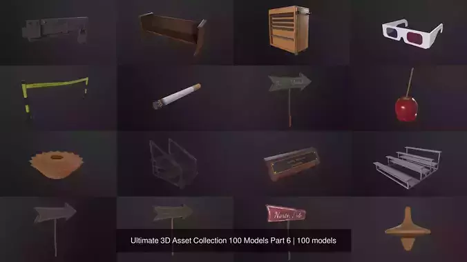 Ultimate 3D Asset Collection 100 Models Part 6 