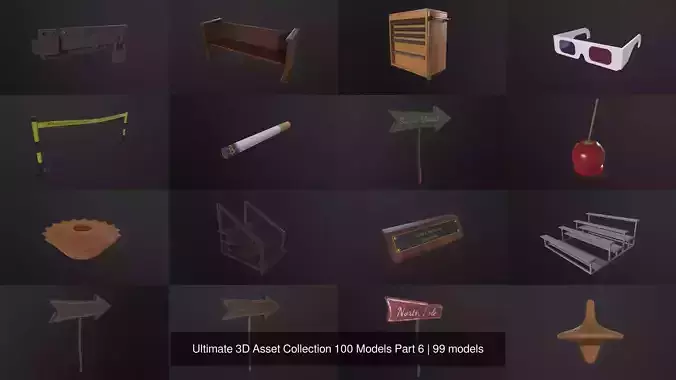 Ultimate 3D Asset Collection 100 Models Part 6