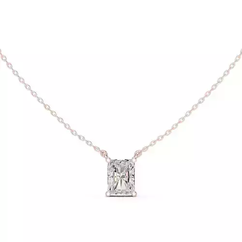 Solitaire Radiant Diamond Pendant Woman Necklace 3dm STL Video