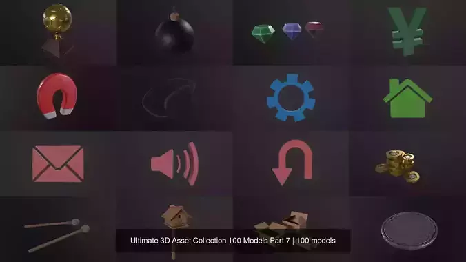 Ultimate 3D Asset Collection 100 Models Part 7 