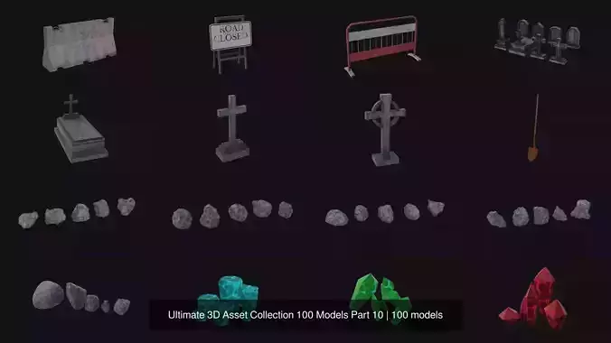Ultimate 3D Asset Collection 100 Models Part 10 