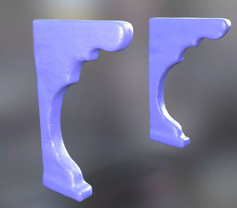 Stone Corbel Medieval Architectural 3D model_3