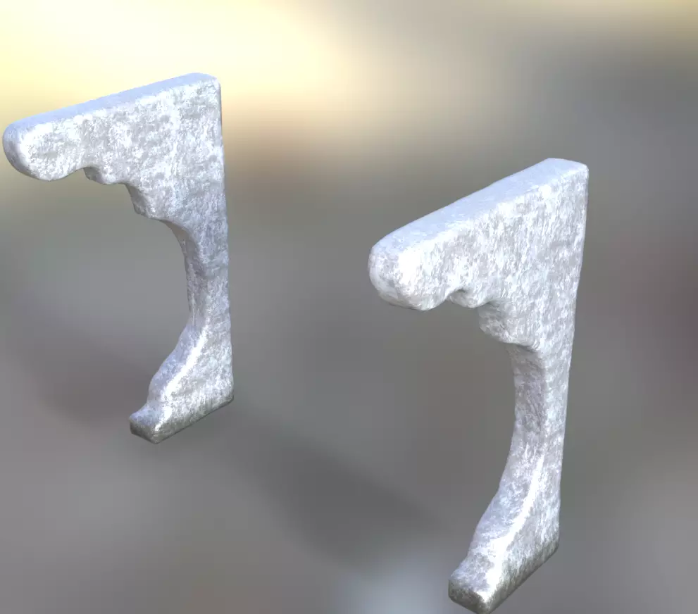 Stone Corbel Medieval Architectural 3D model_0